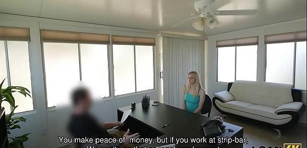  LOAN4K. Man grabs camera and organizes porn casting in loan agency